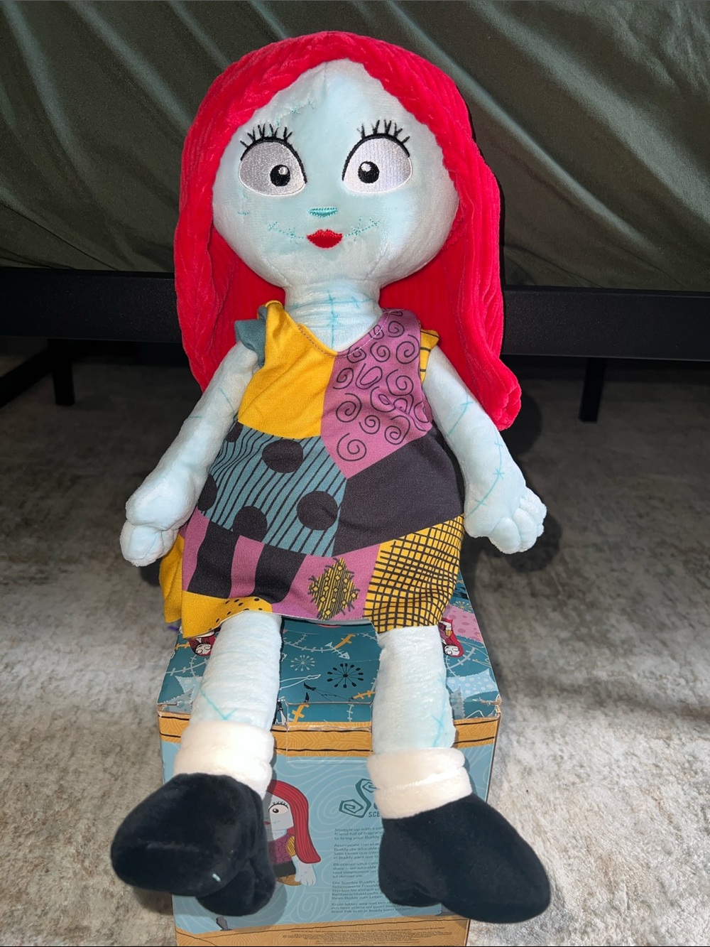 Scentsy Sally Plush Doll - Red Hair, Light Blue Skin, Black Shoes